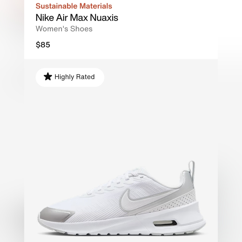 Nike Air Max Nuaxis White Women's Shoes